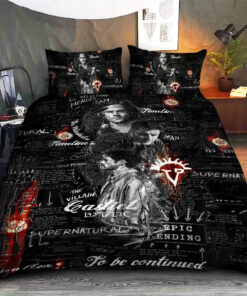 Custom Supernatural bedding set – Personalized duvet cover bed sheets pillow shams 04