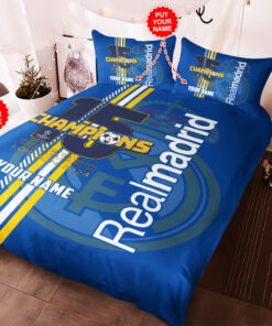 Real Madrid Custom bedding set Personalized duvet cover bed sheets pillow shams