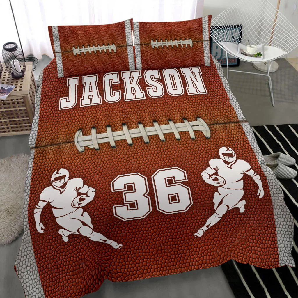 NFL custom bedding set Personalized NFL duvet cover bed sheets pillow shams