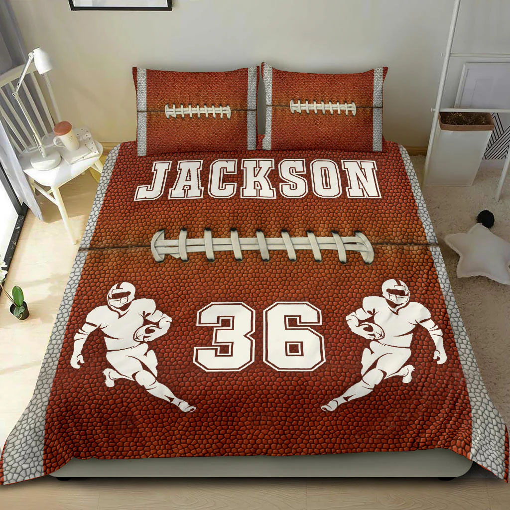 NFL custom bedding set Personalized NFL duvet cover bed sheets pillow shams