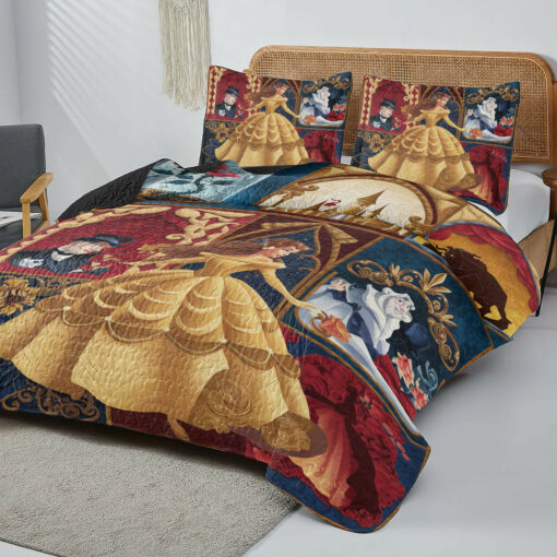 Beauty and The Beast Quilt bedding set duvet cover pillow shams WOAHTEE1024SA