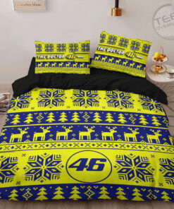 VR46 Valentino Rossi luxury Christmas bedding set OVS231023S5