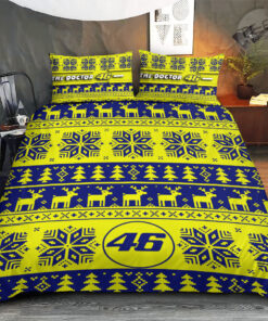 VR46 Valentino Rossi luxury Christmas bedding set OVS231023S5