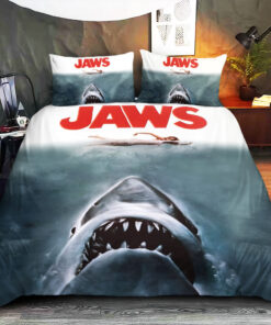 Custom Jaws bedding set – Personalized duvet cover pillow shams 02