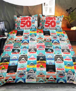 Custom Jaws bedding set – Personalized duvet cover pillow shams 03