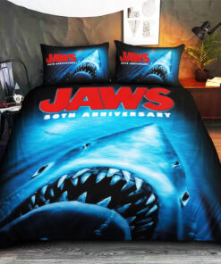 Custom Jaws bedding set – Personalized duvet cover pillow shams 05