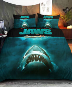 Custom Jaws bedding set – Personalized duvet cover pillow shams 06