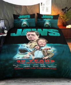 Custom Jaws bedding set – Personalized duvet cover pillow shams 07