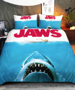 Custom Jaws bedding set – Personalized duvet cover pillow shams 08