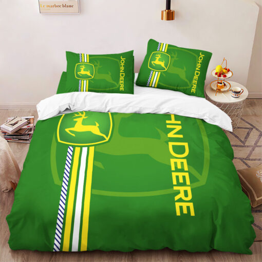 Custom John Deere bedding set – Personalized duvet cover pillow shams 01