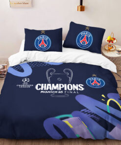 Custom Paris Saint Germain bedding set – Personalized duvet cover pillow shams 03
