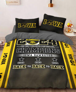 Iowa Hawkeyes Womens Basketball Custom bedding set – Personalized duvet cover bed sheets pillow shams