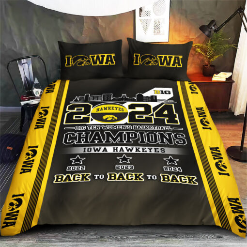 Iowa Hawkeyes Womens Basketball Custom bedding set – Personalized duvet cover bed sheets pillow shams
