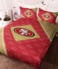 San Francisco 49ers Custom bedding set – Personalized duvet cover bed sheets pillow shams s