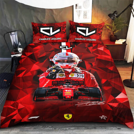 Charles Leclerc custom bedding set Personalized duvet cover bed sheets pillow shams