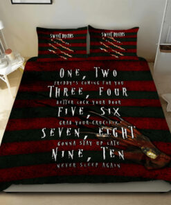 Freddy Krueger custom bedding set Personalized duvet cover bed sheets pillow shams