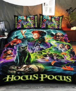 Hocus Pocus custom bedding set Personalized duvet cover bed sheets pillow shams
