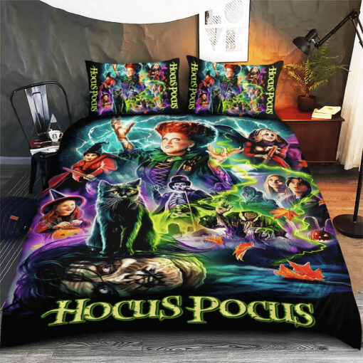 Hocus Pocus custom bedding set Personalized duvet cover bed sheets pillow shams