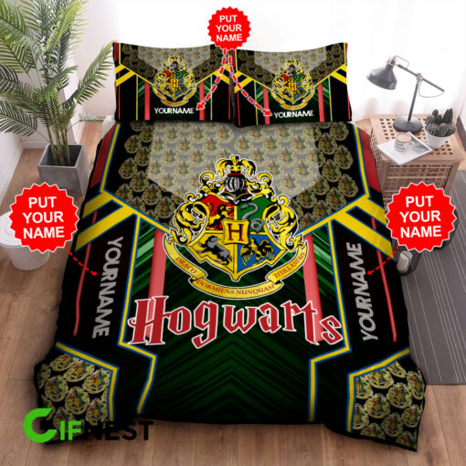 Hogwarts custom bedding set Personalized Hogwarts duvet cover bed sheets pillow shams