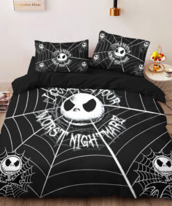 Jack Skellington custom bedding set Personalized duvet cover bed sheets pillow shams