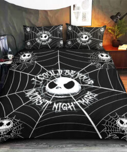 Jack Skellington custom bedding set Personalized duvet cover bed sheets pillow shams