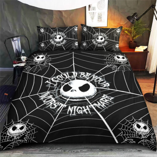 Jack Skellington custom bedding set Personalized duvet cover bed sheets pillow shams