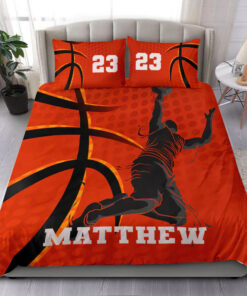 Basketball Player Posing custom bedding set Personalized NBA duvet cover bed sheets pillow shams