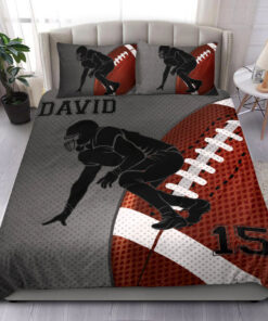 Football Player Posing custom bedding set Personalized NFL duvet cover bed sheets pillow shams