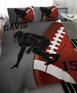 Football Player Posing custom bedding set Personalized NFL duvet cover bed sheets pillow shams