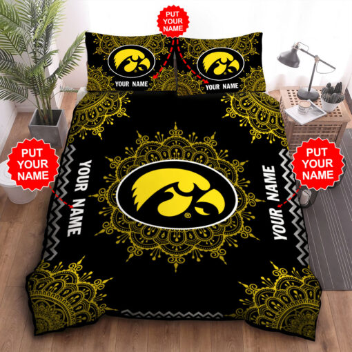 Iowa Hawkeyes custom bedding set 01