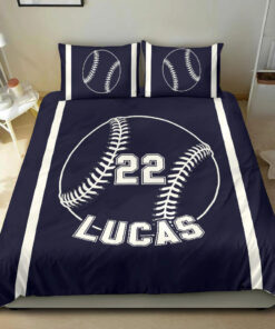 Baseball Ball Player custom bedding set Personalized duvet cover bed sheets pillow shams