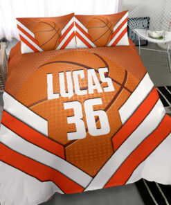 Basketball Ball Glowing custom bedding set Personalized duvet cover bed sheets pillow shams