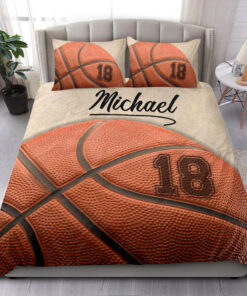 Basketball Ball custom bedding set Personalized duvet cover bed sheets pillow shams
