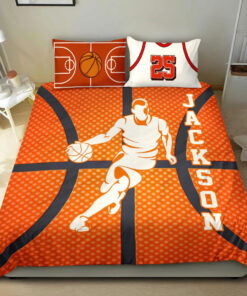 Basketball Boy Running Player custom bedding set Personalized duvet cover bed sheets pillow shams