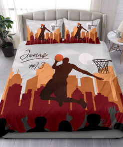 Basketball Slam Dunk custom bedding set Personalized duvet cover bed sheets pillow shams