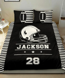 Football Helmet custom bedding set Personalized duvet cover bed sheets pillow shams