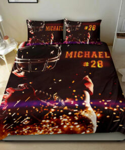 Football Player Winner Champion custom bedding set Personalized duvet cover bed sheets pillow shams