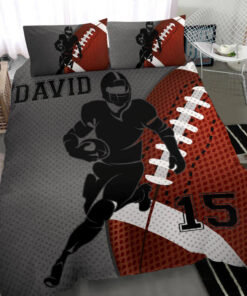 Football Player custom bedding set Personalized duvet cover bed sheets pillow shams