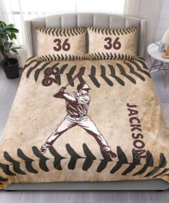 Baseball Catcher custom bedding set Personalized duvet cover bed sheets pillow shams