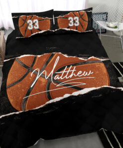Basketball Torn custom bedding set Personalized duvet cover bed sheets pillow shams