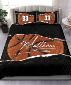 Basketball Torn custom bedding set Personalized duvet cover bed sheets pillow shams