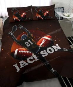 Football Ball Catching Player bedding set Personalized duvet cover bed sheets pillow shams