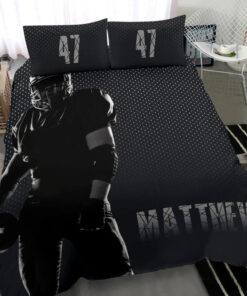 Football Player Unique custom bedding set Personalized duvet cover bed sheets pillow shams