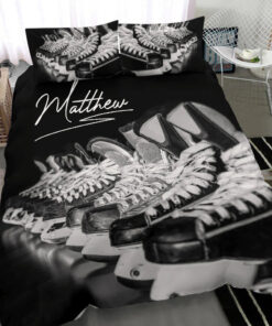 Hockey Skate Shoes bedding set Personalized duvet cover bed sheets pillow shams