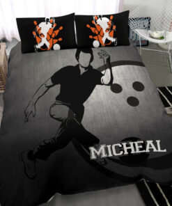 Bowling bedding set Personalized duvet cover bed sheets pillow shams