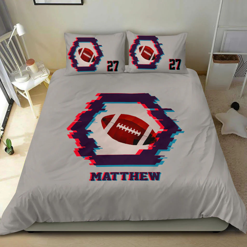 America Football Ball Retro bedding set Personalized duvet cover bed sheets pillow shams