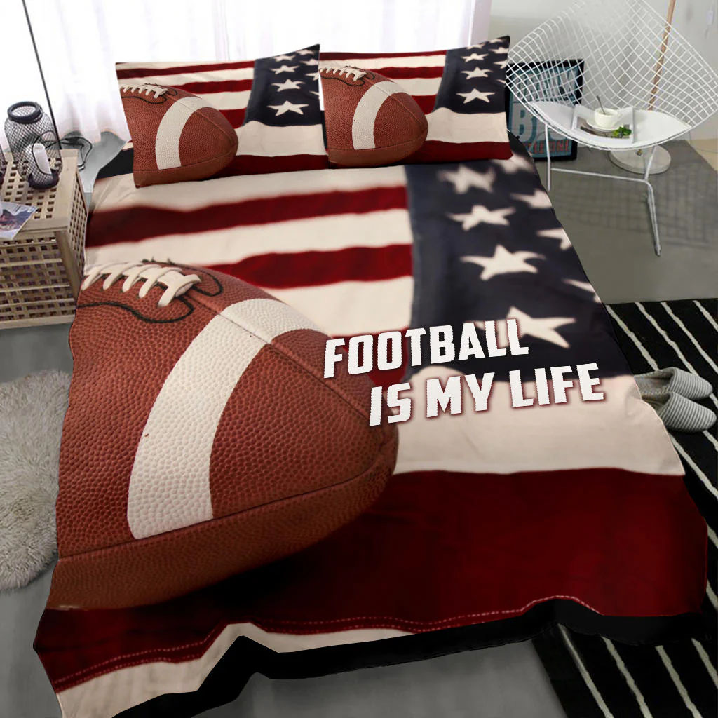 America Football Is My Life bedding set Personalized duvet cover bed sheets pillow shams