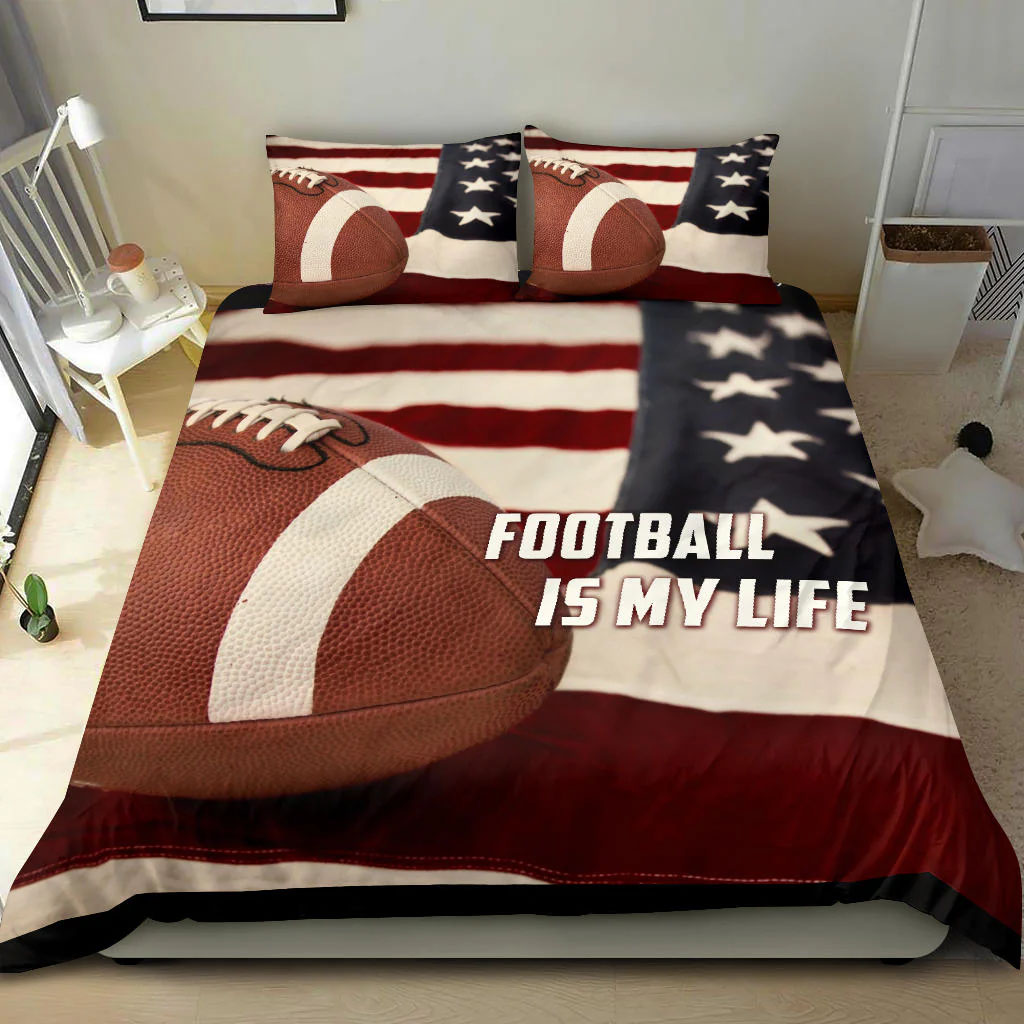America Football Is My Life bedding set Personalized duvet cover bed sheets pillow shams