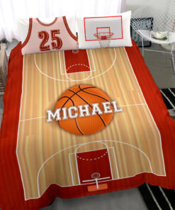 Basketball Court Field custom bedding set Personalized duvet cover bed sheets pillow shams