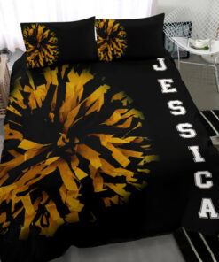 Cheerleader Pom Pom bedding set Personalized duvet cover bed sheets pillow shams